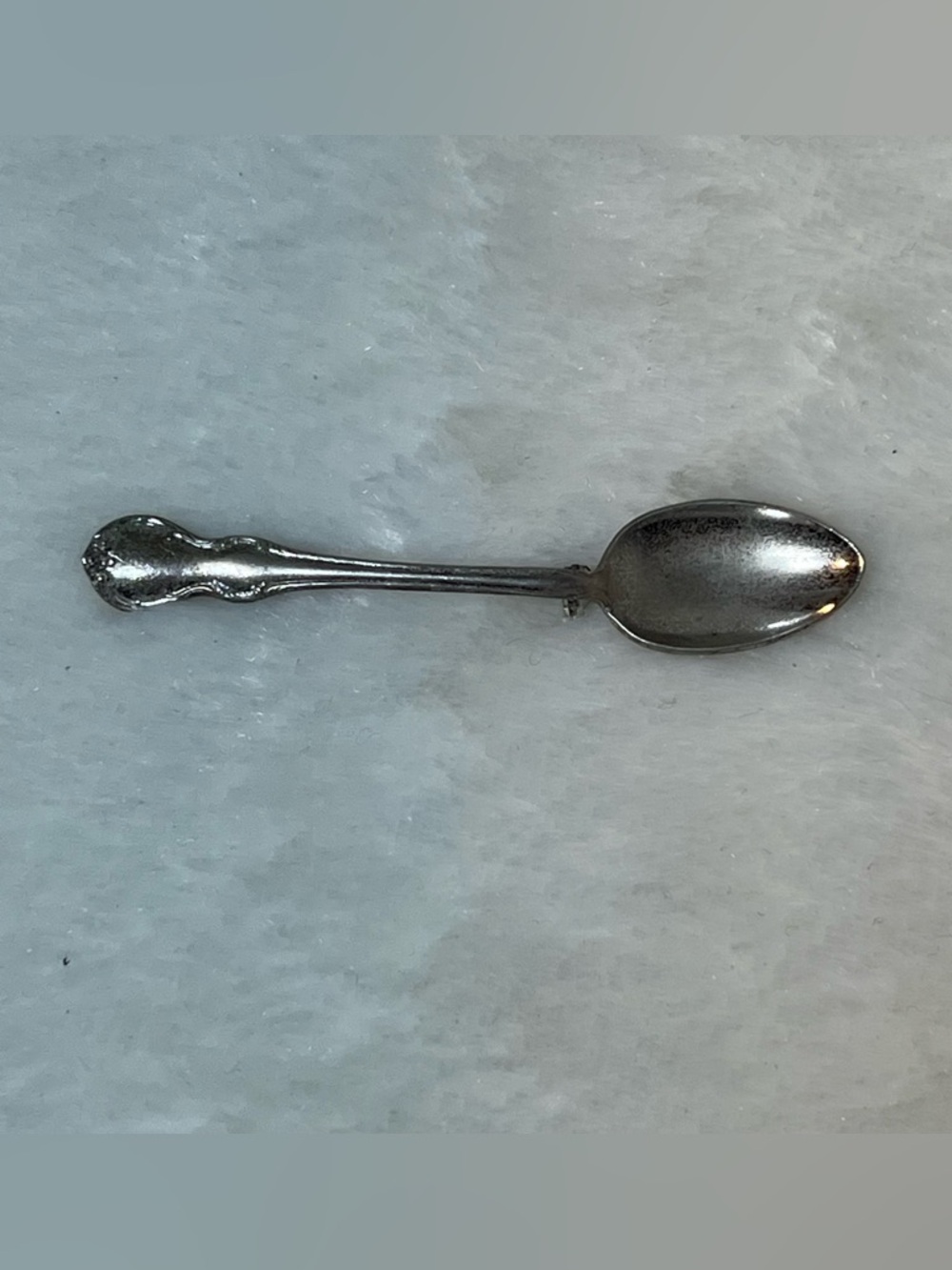Vintage Spoon Brooch Silverplate Pin Upcycled Jewelry Mid Century Handmade Retro